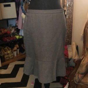 Ann Taylor Loft Black and White Flounce skirt